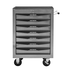 Rolling Metal Tool Chest with 7 Drawers, 20" 7-Drawer Tool Chest Cabinet with Ball Bearing Drawer Slides, Steel Tool Storage Box Organizer -SILVER