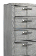 5 Drawer Chest in Gray Book Matched Veneers