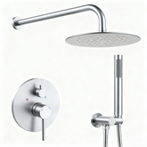 Shower System Shower Faucet Combo Set Wall Mounted with 10" Rainfall Shower Head and handheld shower faucet, Brushed Nickel Finish Shower Faucet Rough-In