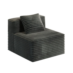 Single Sofa for Modular Sectional Sofa, High Density Memory Foam Couch Boneless Couch for Bedroom Living Room (Single Sofa)