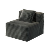 Single Sofa for Modular Sectional Sofa, High Density Memory Foam Couch Boneless Couch for Bedroom Living Room (Single Sofa)