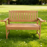 Minimalist teak wood color bench Environmentally friendly and recyclable, suitable for both indoor and outdoor use. Just wipe it clean when it gets dirty