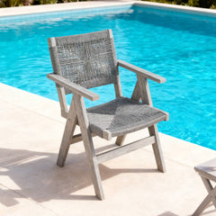 Lounge chair Light Gray color, suitable for all seasons: Outdoor lounge chair, made of sturdy HIPS material, equipped with 304 stainless steel accessories.