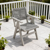 Lounge chair Light Gray color, suitable for all seasons: Outdoor lounge chair, made of sturdy HIPS material, equipped with 304 stainless steel accessories.