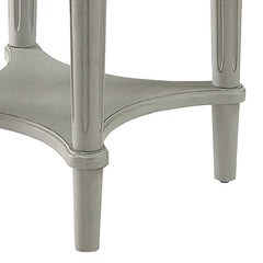 Antique Slate End Table with Bottom Shelf