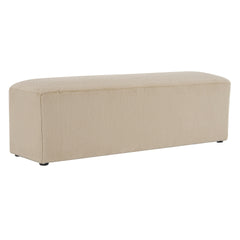 Almond Long Plush Ottoman, Modern Simple Footstool and Seat for Home Use