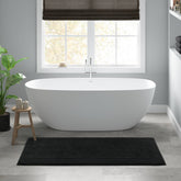 1 PCS 24x60" 100% Cotton Tufted 3000 GSM Reversible Bath Rug Black