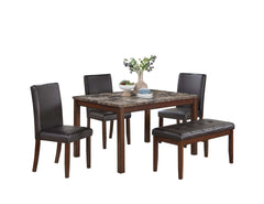 5 Piece Dining Set with Chairs and Bench