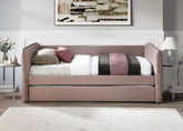 Daybed With a Trundle in Dusty Rose