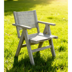 Lounge chair Light Gray color, suitable for all seasons: Outdoor lounge chair, made of sturdy HIPS material, equipped with 304 stainless steel accessories.