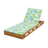 LOUNGE CHAISE SET, ACACIA WOOD WITH WATER-RESISTANT LOUNGE CUSHIONS (LEAF COCONUT & 2 INCH THICK) - MATCHING CREAM/Dark Grey VERSION AVAILABLE