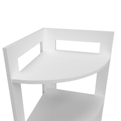 Gisela Corner Shelf With Three Shelves,White