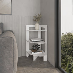 Gisela Corner Shelf With Three Shelves,White