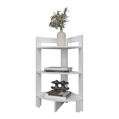 Gisela Corner Shelf With Three Shelves,White