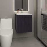 Bathroom Vanity 20.8" H, 2 Doors, Black Wengue - Bathroom