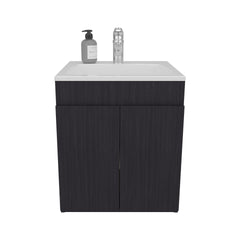 Bathroom Vanity 20.8" H, 2 Doors, Black Wengue - Bathroom