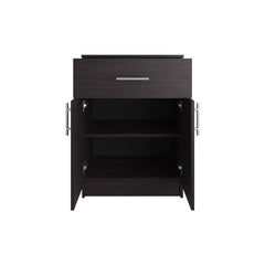 Pantry Organizer Cabinet 33" H, One Drawer, Two Interior Shelves, Two Doors