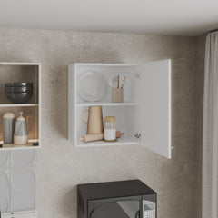 Wall Cabinet 23.6" H, with 1 Door and 2 Shelves, White