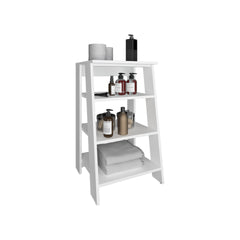 Linen Cabinet 29.7"H, Four Shelves, Vertical, White