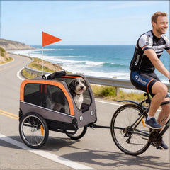 Foldable Animal Bike Trailer,Pet Cart Bicycle Carrier,Dog Bike Trailer