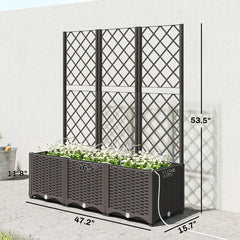 Outdoor Planter Box,Practical Self-Watering Raised Garden Bed
