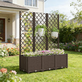 Outdoor Planter Box,Practical Self-Watering Raised Garden Bed