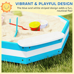 Sandbox,Kids Sandbox with Corner Seats