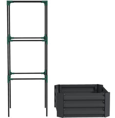 Raised Garden Bed,Garden Bed,Galvanized Planter Box with Cage for Climbing Vines