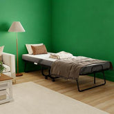 Folding Bed with Mattress for Adults, Single Size, Portable Foldable Bed with Memory Foam Mattress & Steel Frame