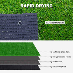 3.3FTx10FT Artificial Grass Realistic Synthetic Thick Fake Faux Grass Rug Astroturf Carpet Landscape for Dogs Indoor Outdoor Garden Lawn Mat, with Drainage Holes