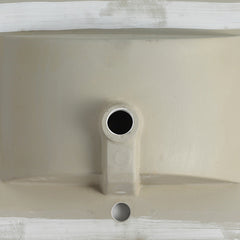 30 Inch Ceramic Vanity Top, 29.9"D x 18.3"W x 6.7"H, Glossy White(Only Basin)