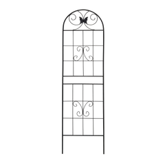 2 Pack Metal Garden Trellis 71" x 19.7" Rustproof Trellis for Climbing Plants Outdoor Flower Support Black