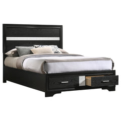 Urbana Black Full Storage Panel Bed