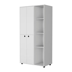White 1-Drawer Armoire Closet