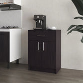 Wengue Kitchen Pantry in melamine with 2 doors and 1 drawer
