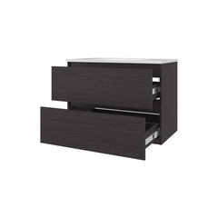 Wengue Floating Vanity with Two Drawers and Sink