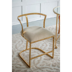 18.5x19.5x27" Cavendish Chair, Distressed Gold