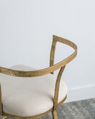 18.5x19.5x27" Cavendish Chair, Distressed Gold