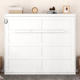 Queen Size Murphy Bed Wall Bed,White