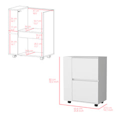 Bar Cart Belleville, Living Room, White