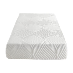 10-inch Twin Size Bed Mattress Gel-Infused Memory Foam Mattress, Firm, White, Mattress in a Box