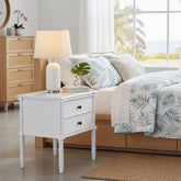 Emmett 2 Drawer Nightstand - White