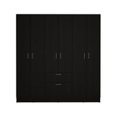 Guajira Six Door Armoire, Three Cabinets , Hidden Drawer Shoes