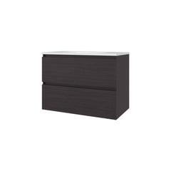 Smoot Floating Vanity with Two Drawers and Sink, Wengue