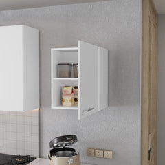 So- Hi Wall Cabinet in Melamine with One Door, White