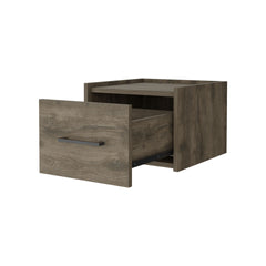 Elfrida Wall-Mounted Nightstand, Sleek Single-Drawer Design with Spacious Top Shelf