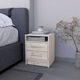Philadelphia Nightstand, Two Drawers, Concealed Shelf