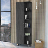 Los Angeles Linen Cabinet, Five Shelves, One Cabinet, Divisions