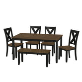 Brown 6 Piece Dining Table Set