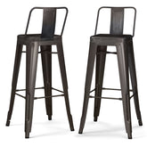 Rayne - 30" Metal Bar Stool (Set of 2) - Gun Metal Grey